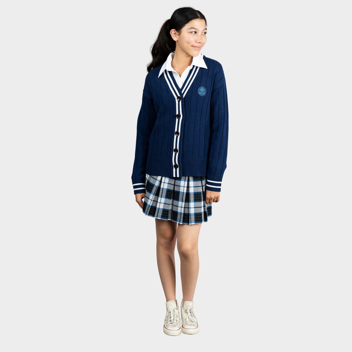 AOLP Plaid Pleated Skirt with Bike Shorts