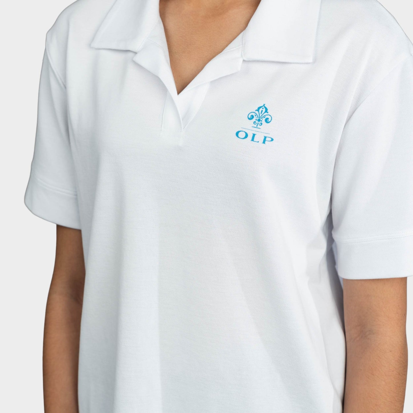 AOLP Breezy Boxy Short Sleeve Polo White