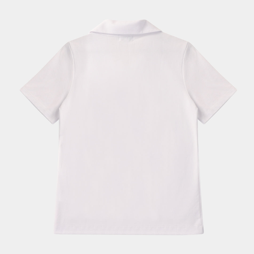 AOLP Breezy Tailored Short Sleeve Polo White