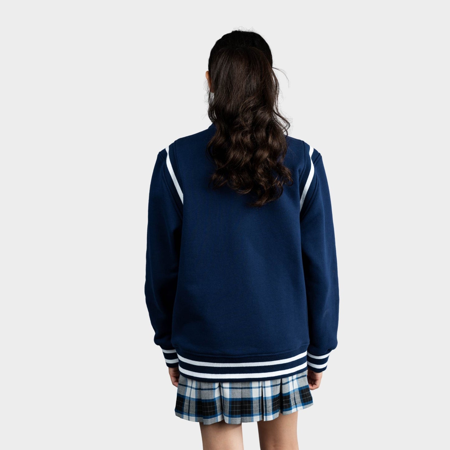AOLP Fleece Varsity Jacket Navy