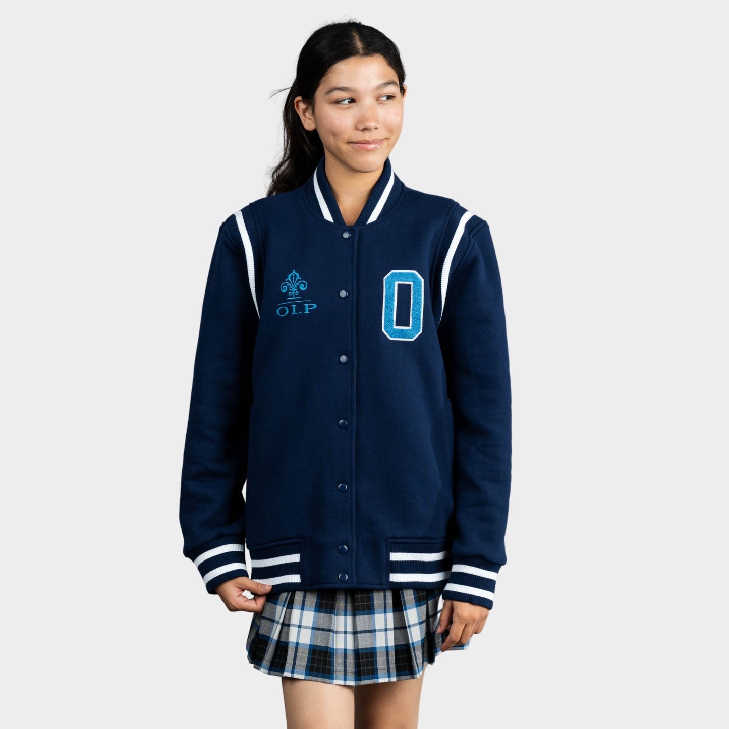 AOLP Fleece Varsity Jacket Navy