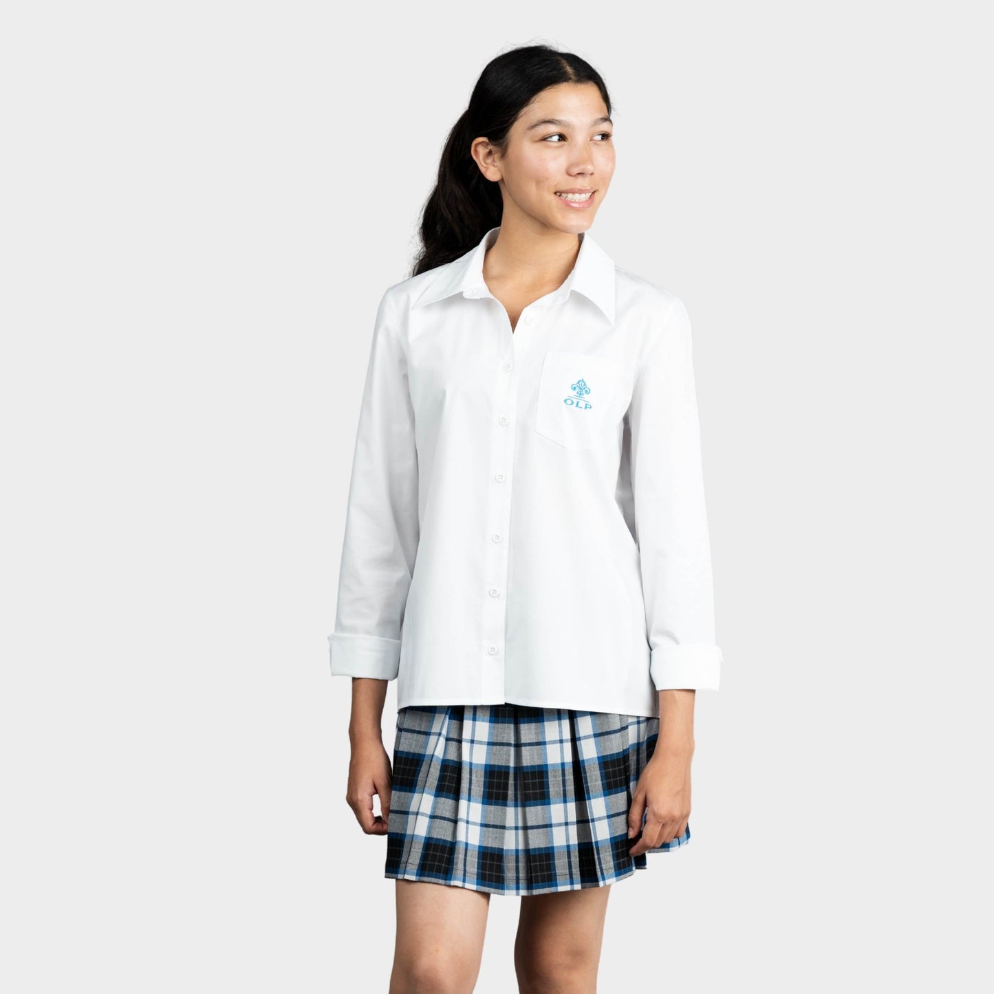 AOLP Long Sleeve Button Down Shirt White