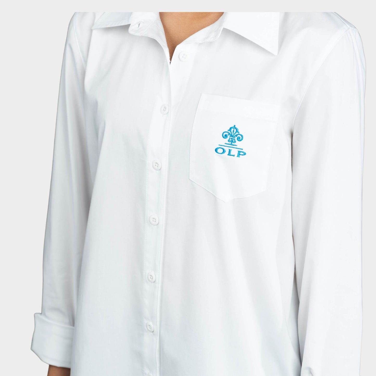 AOLP Long Sleeve Button Down Shirt White
