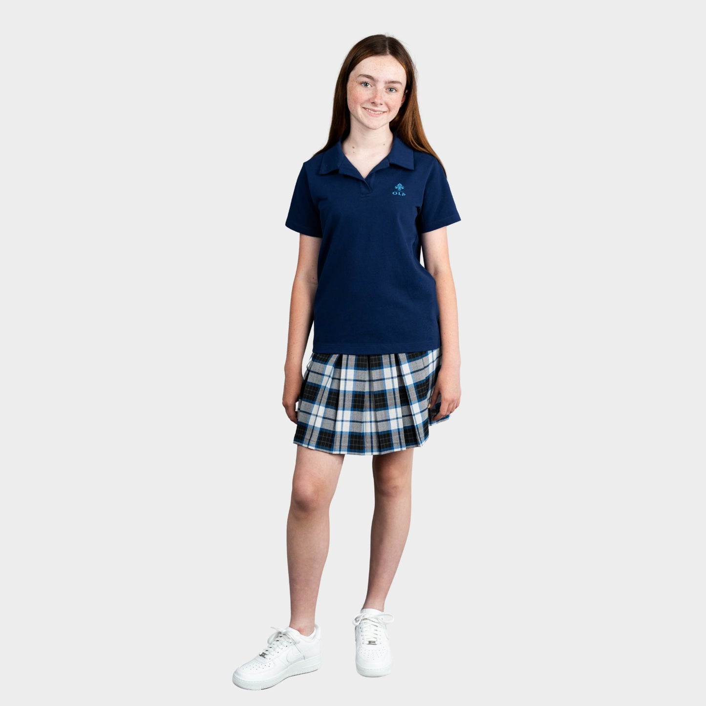 AOLP Plaid Pleated Skirt with Bike Shorts