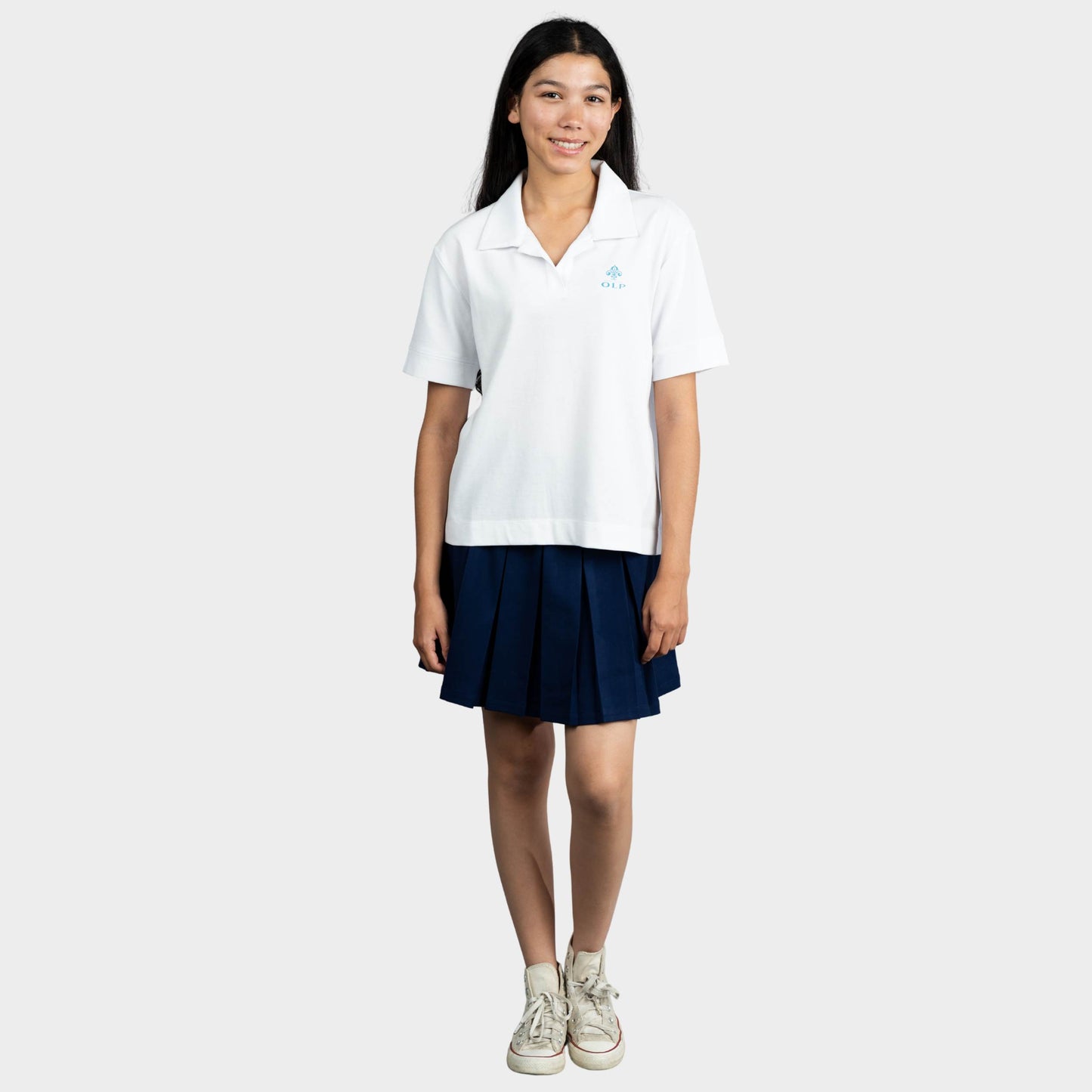 AOLP Pleated Skirt with Bike Shorts Navy