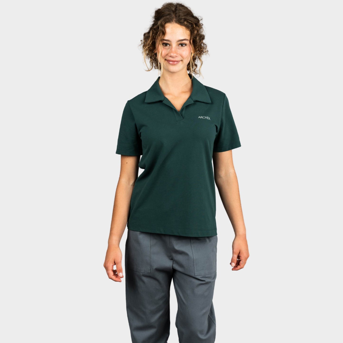 Archer Breezy Tailored Short Sleeve Polo Green