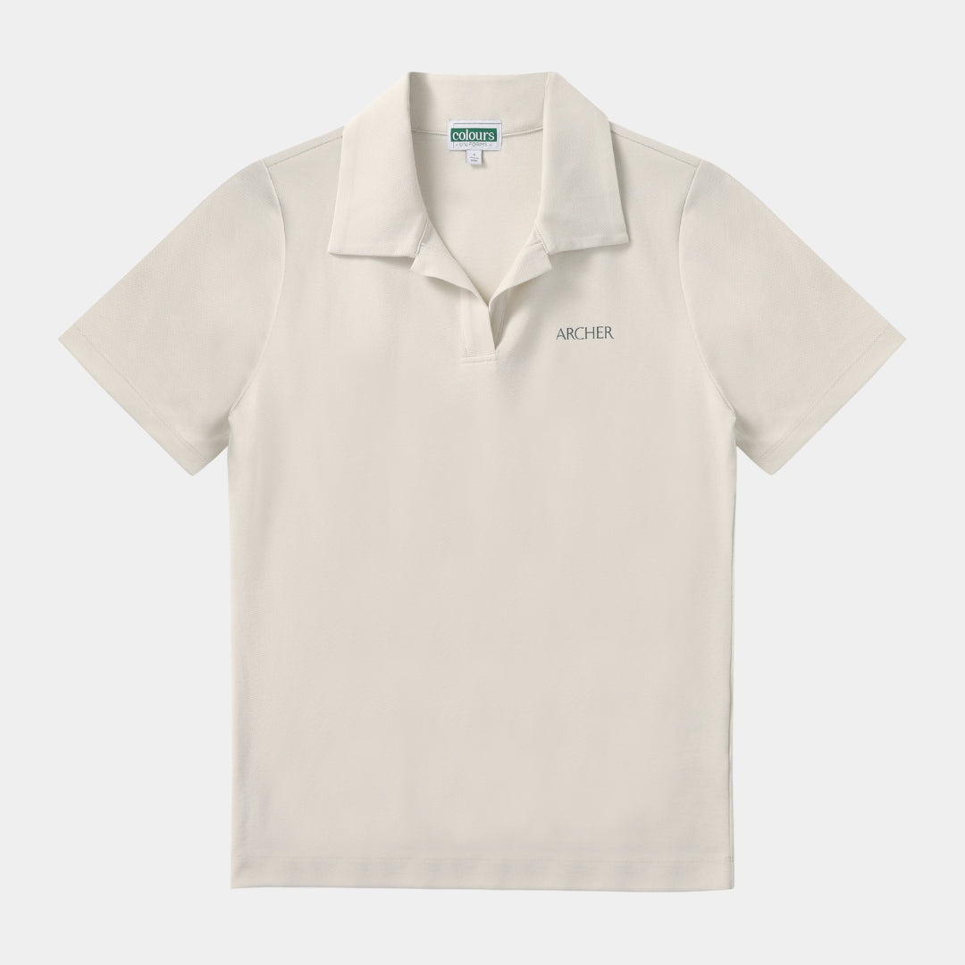 Archer Breezy Tailored Short Sleeve Polo Stone