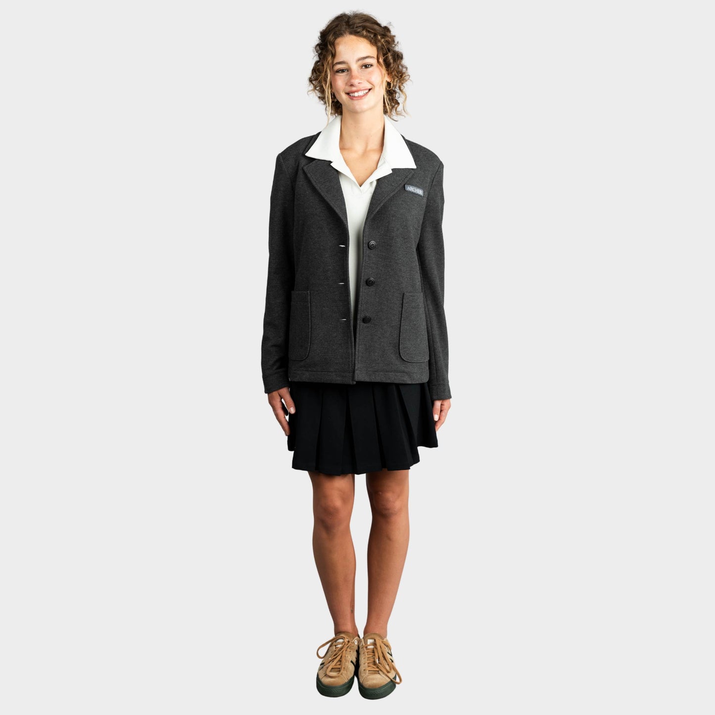 Archer Preppy Blazer Charcoal