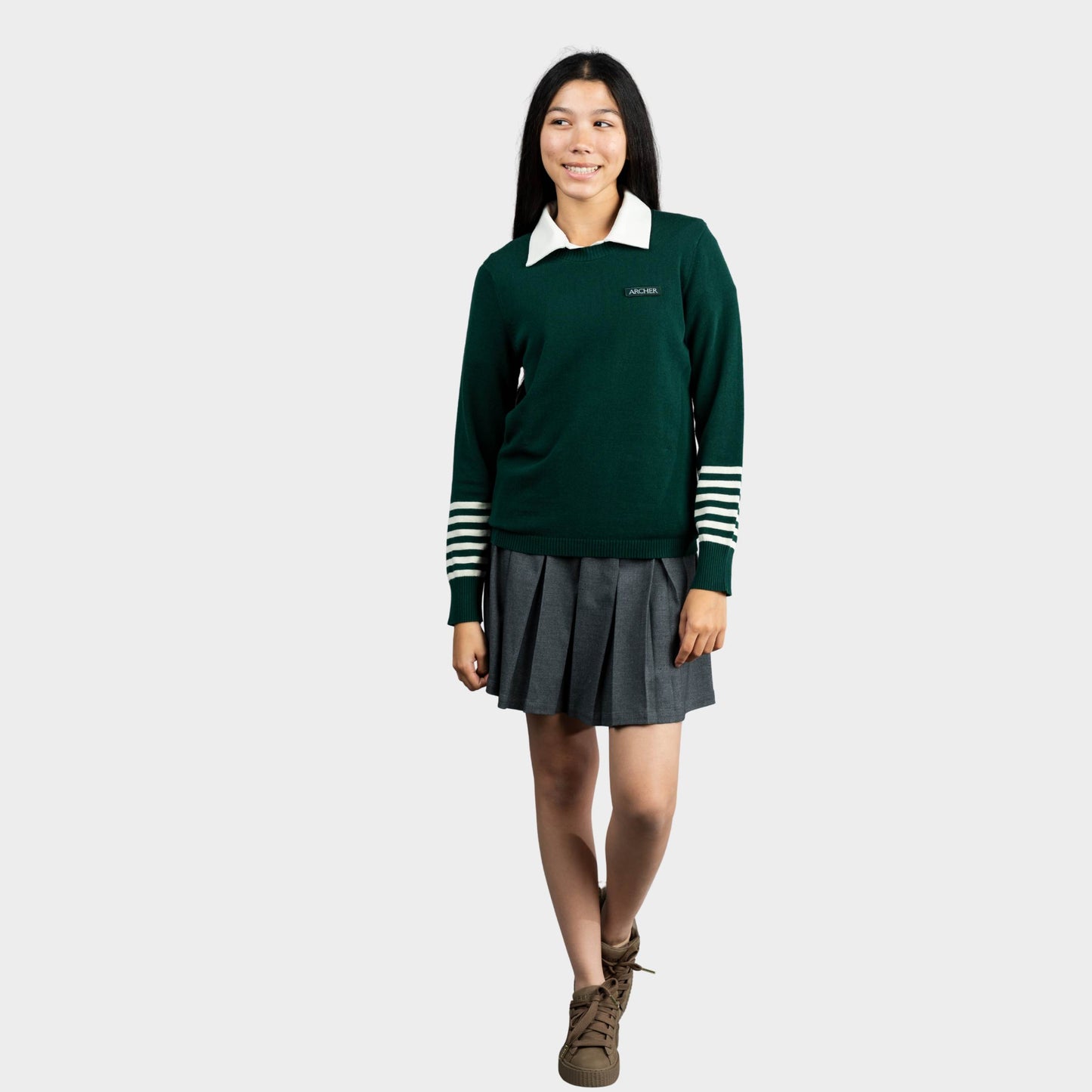 Archer Pleated Skirt with Bike Shorts Charcoal