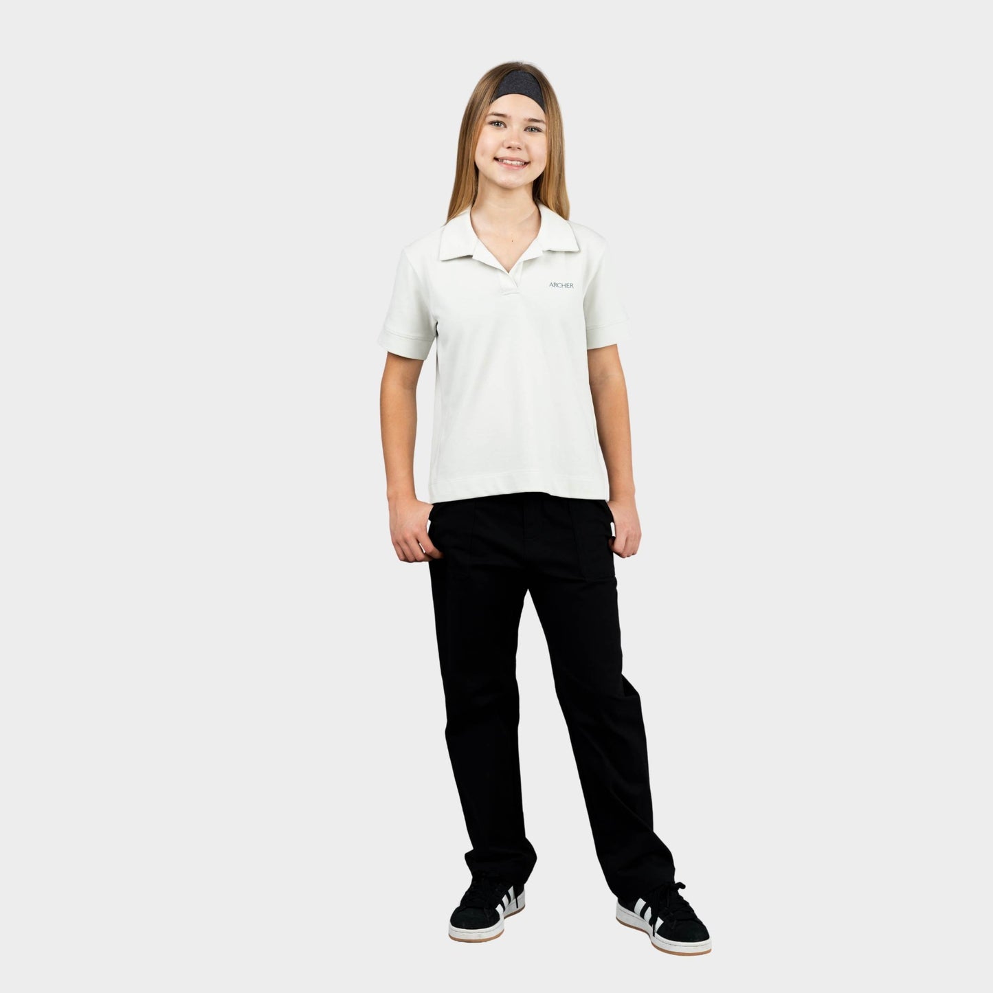 Archer Breezy Boxy Short Sleeve Polo Stone