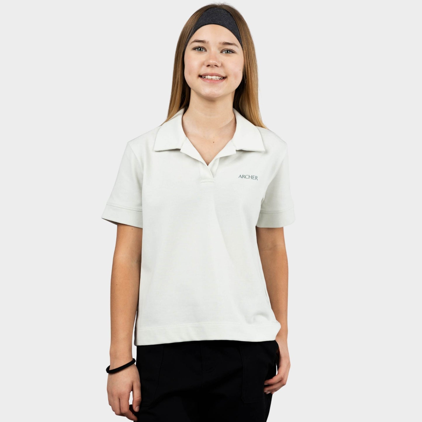 Archer Breezy Boxy Short Sleeve Polo Stone
