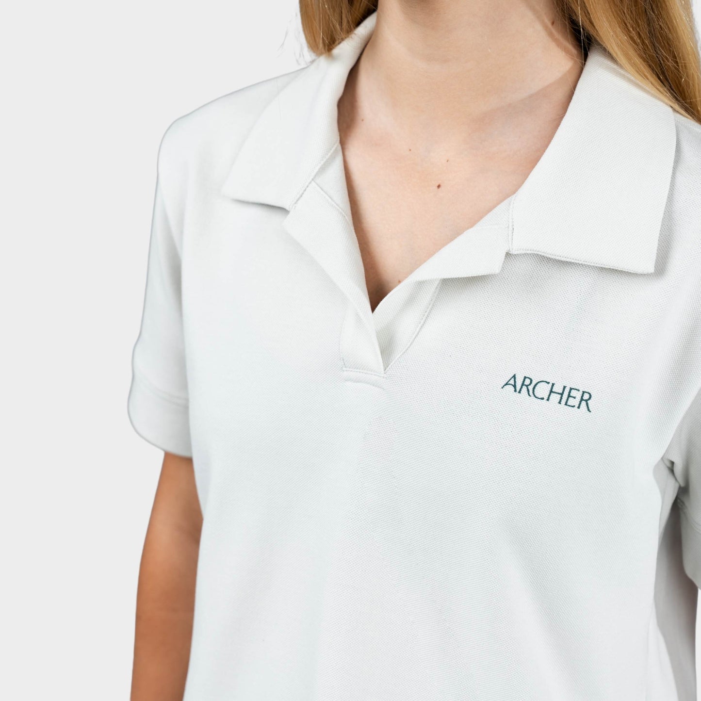 Archer Breezy Boxy Short Sleeve Polo Stone