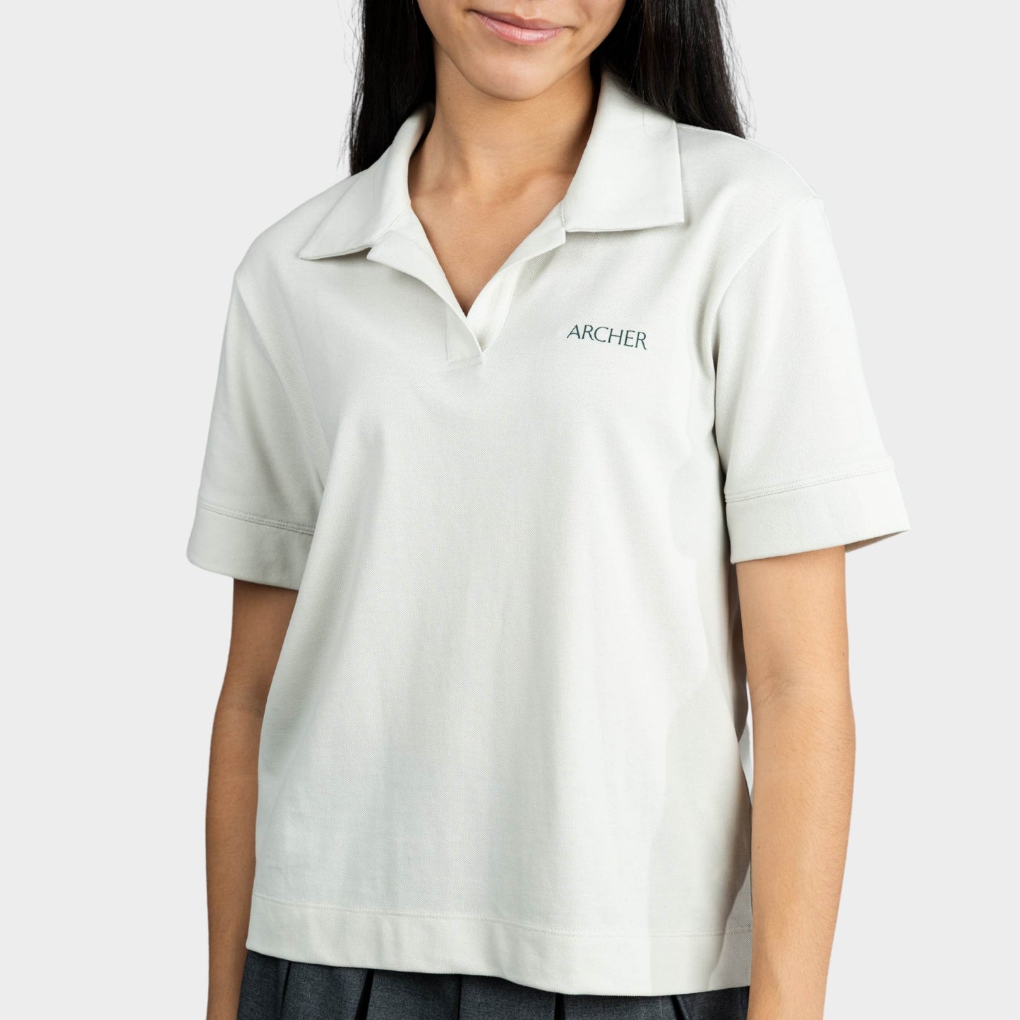 Archer Breezy Boxy Short Sleeve Polo Stone