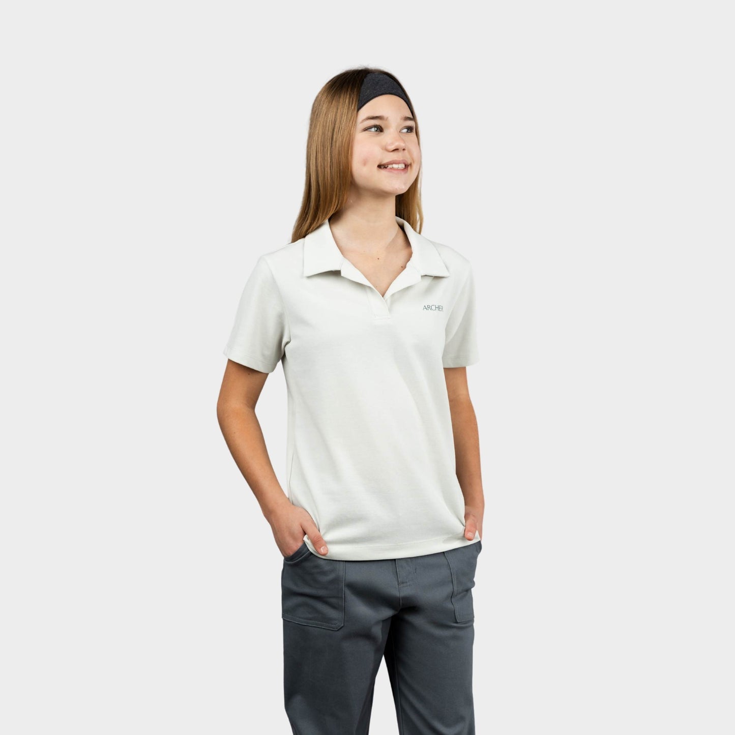 Archer Breezy Tailored Short Sleeve Polo Stone