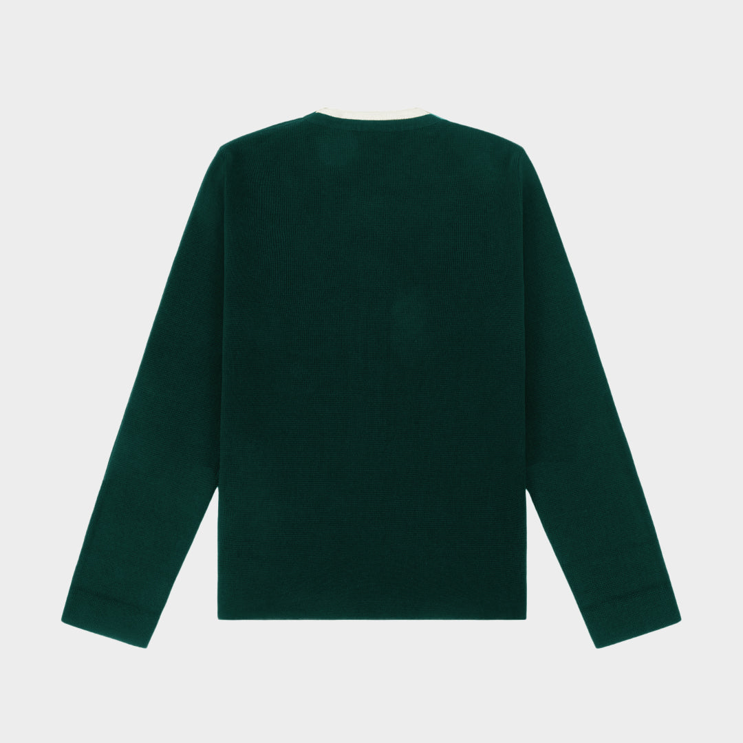 Archer Classic Crew Cardigan Green