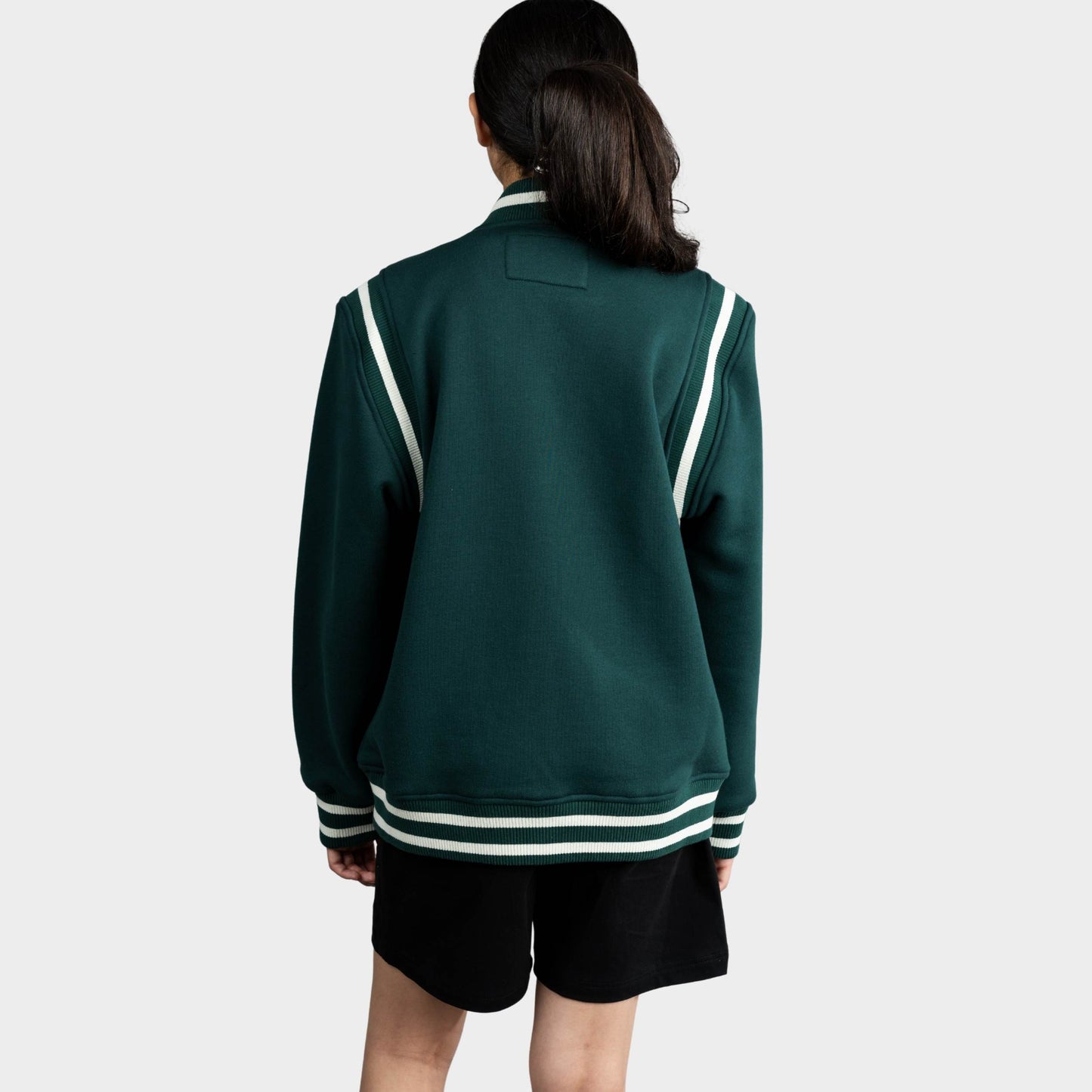 Archer Fleece Varsity Jacket Green