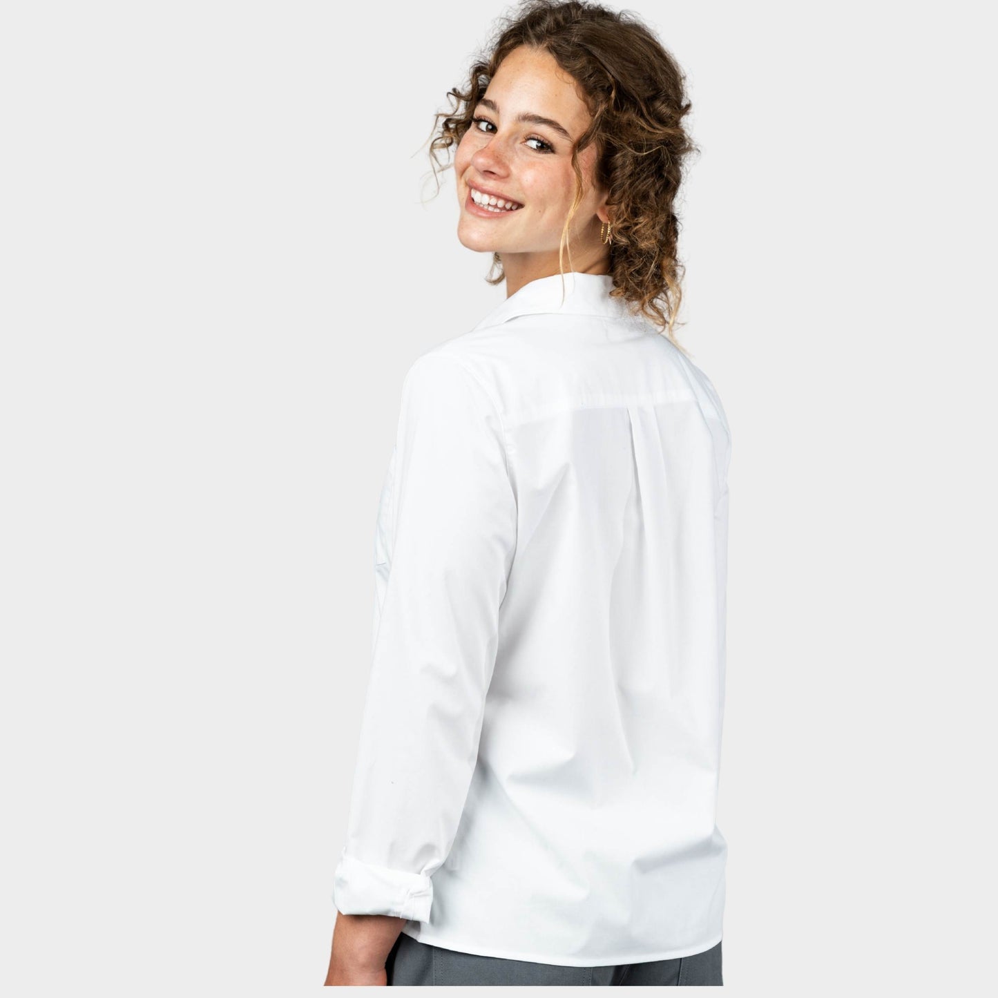 Archer Long Sleeve Button Down Shirt White