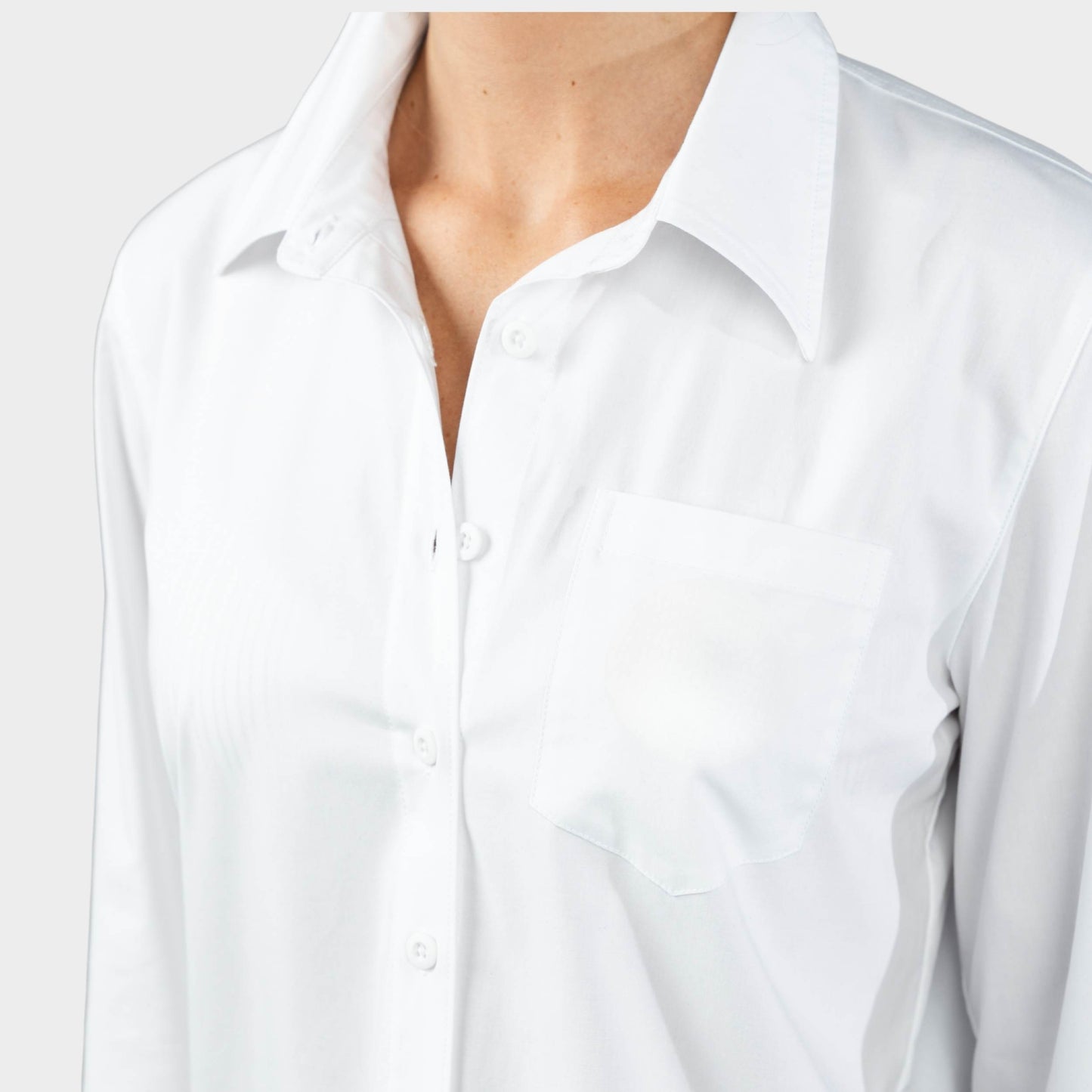 Archer Long Sleeve Button Down Shirt White