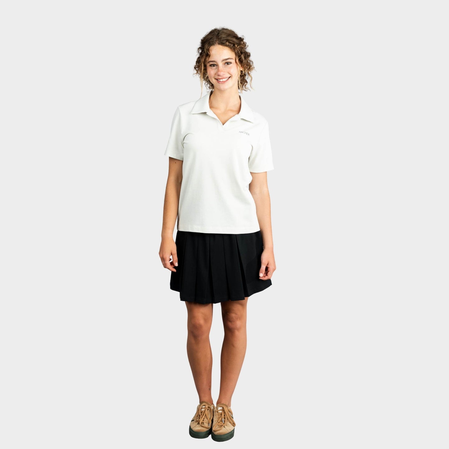 Archer Breezy Tailored Short Sleeve Polo Stone