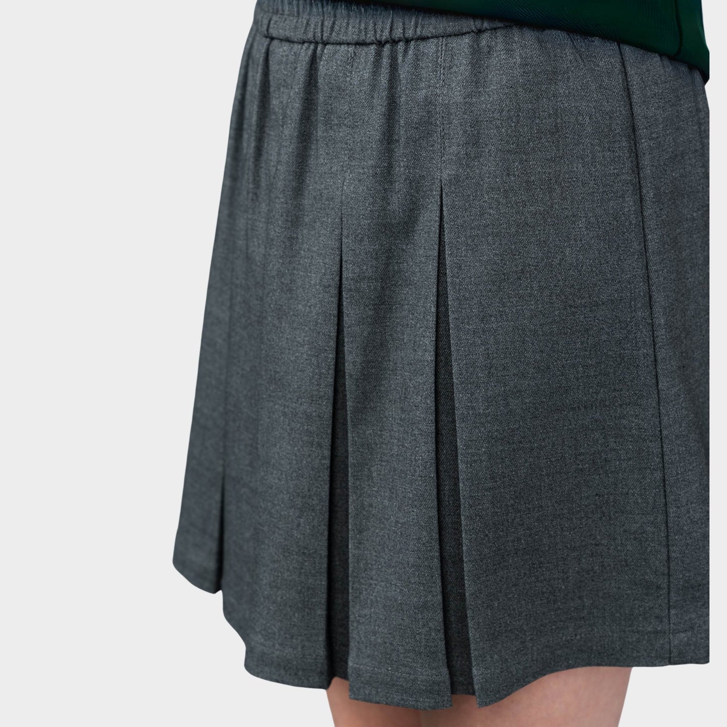 Archer Pleated Skirt with Bike Shorts Charcoal