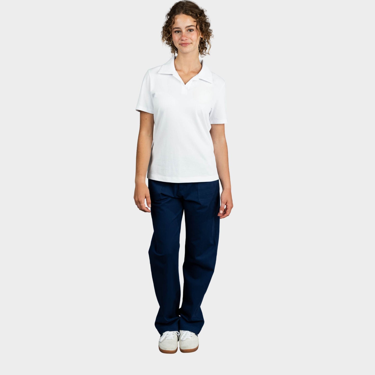 Castilleja Breezy Tailored Short Sleeve Polo White