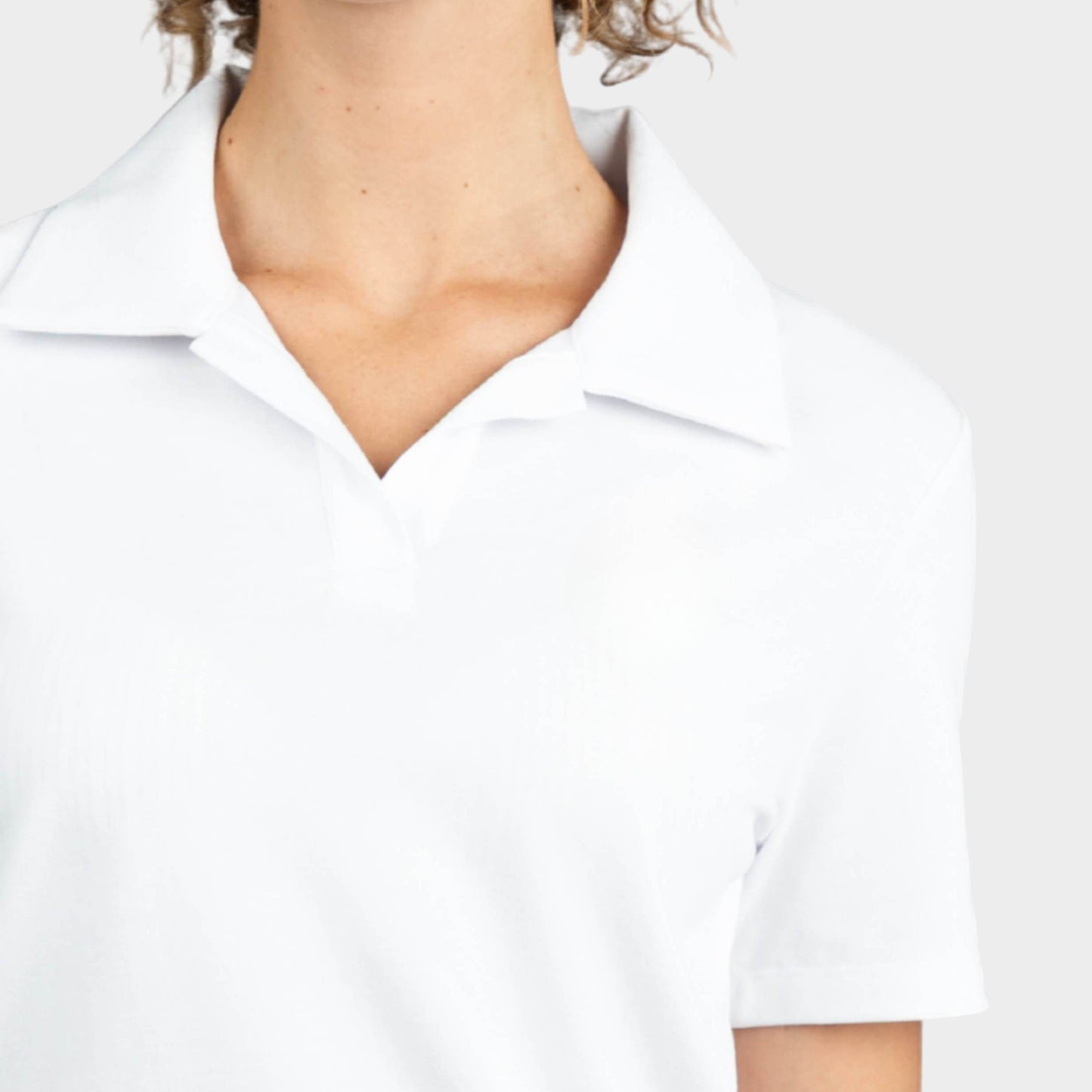 Castilleja Breezy Tailored Short Sleeve Polo White