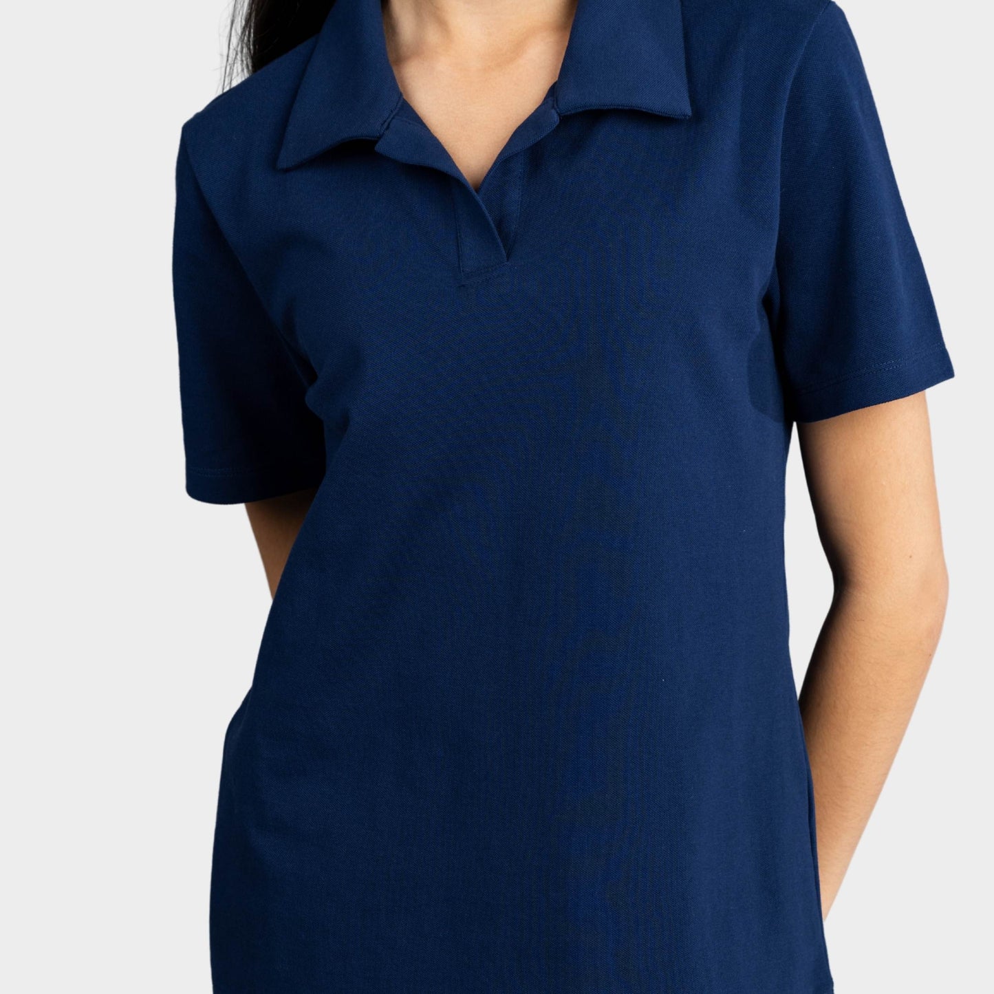 Castilleja Breezy Tailored Short Sleeve Polo Navy