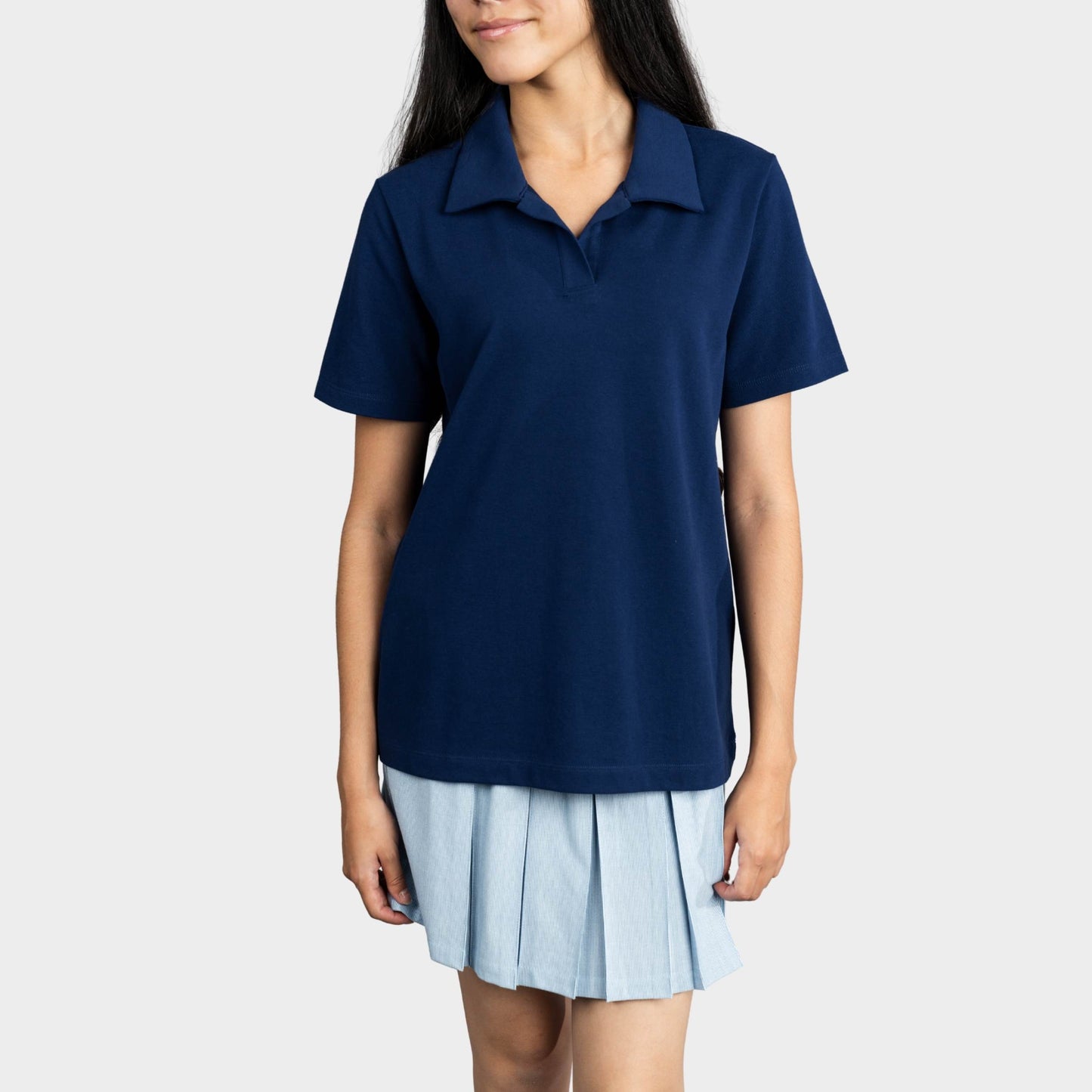 Castilleja Breezy Tailored Short Sleeve Polo Navy