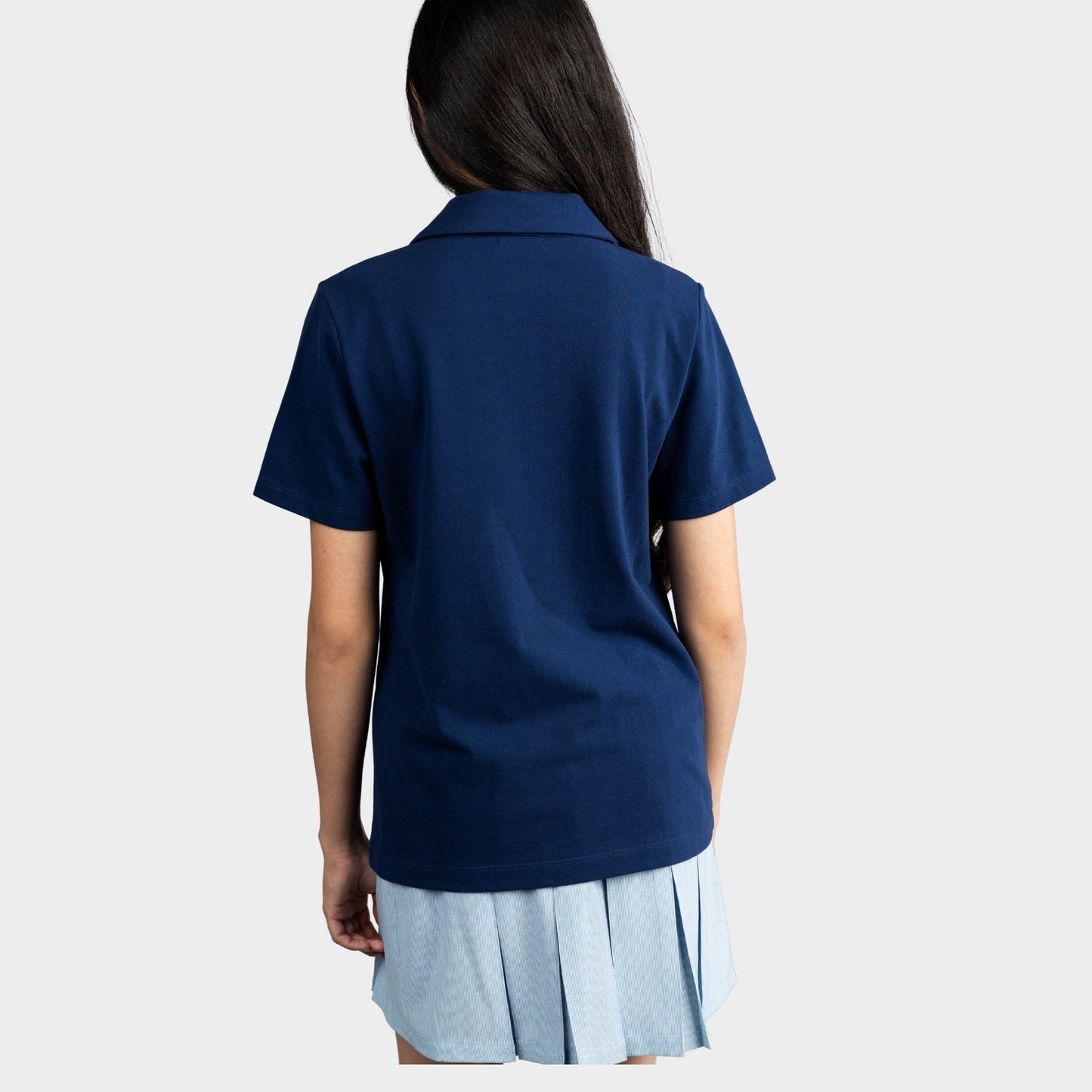 Castilleja Breezy Tailored Short Sleeve Polo Navy