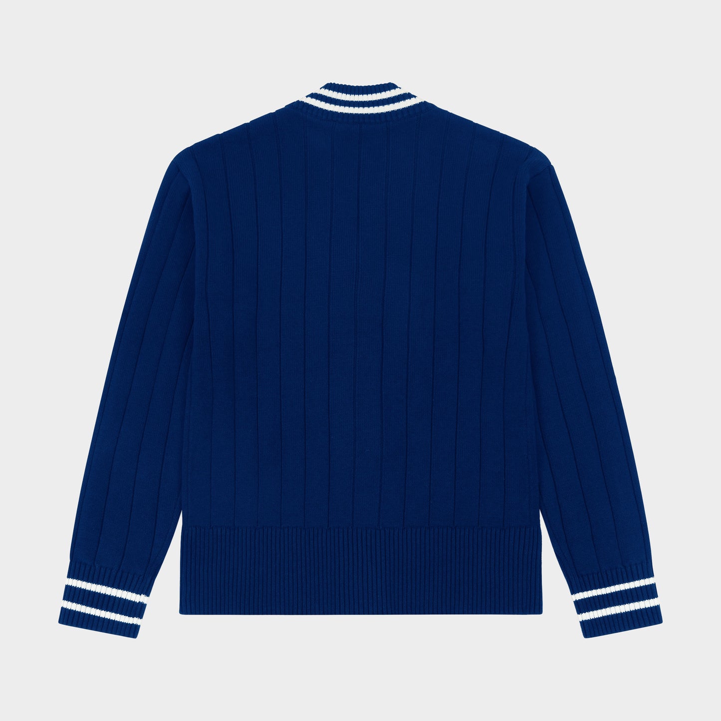Castilleja Letterman V-Neck Cardigan Navy