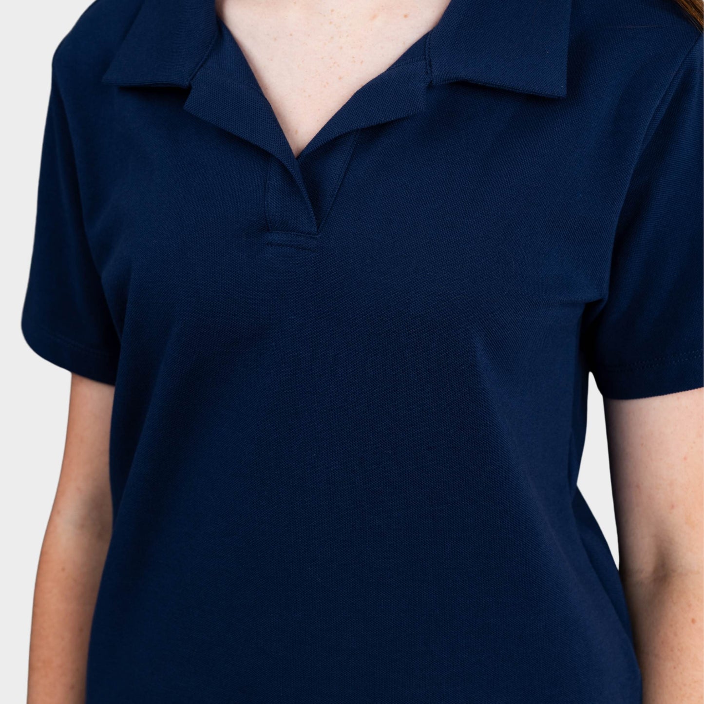 Castilleja Breezy Tailored Short Sleeve Polo Navy