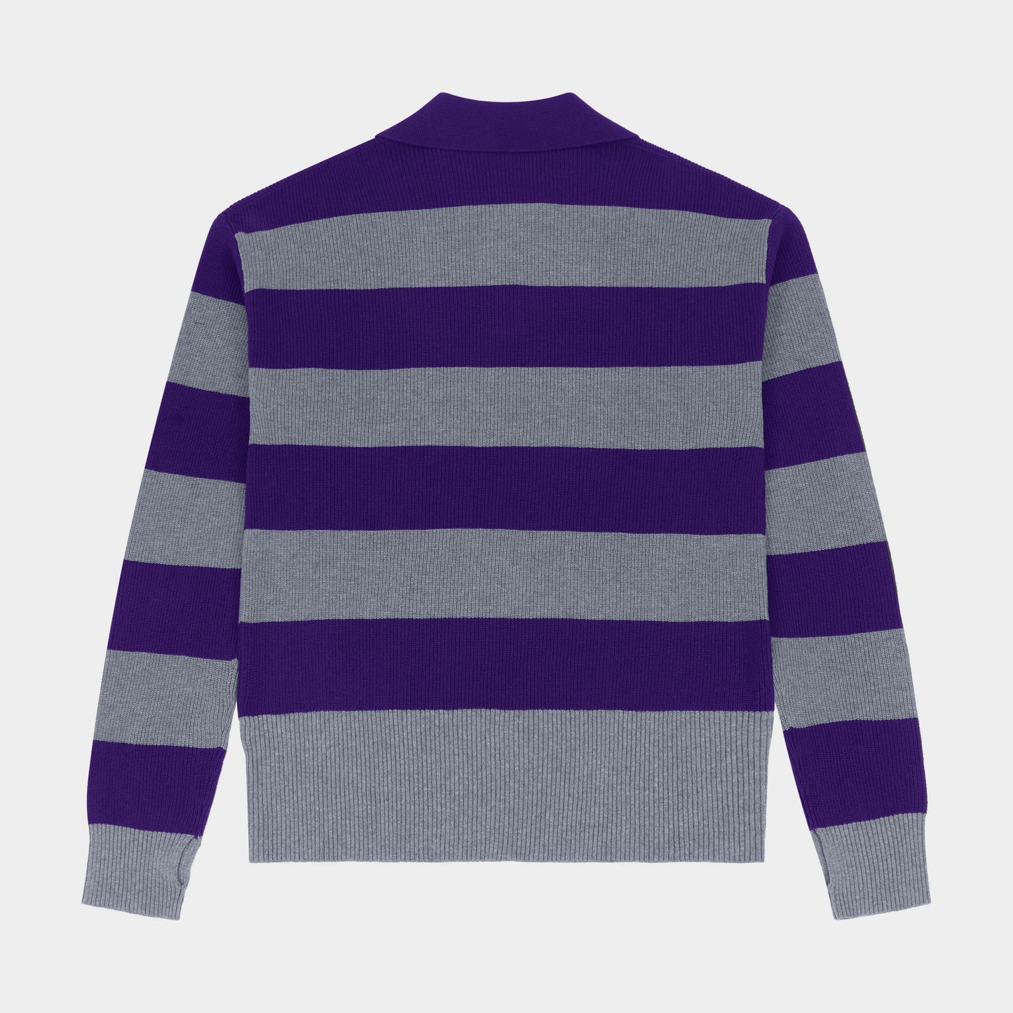 Marlborough Striped Rugby Polo Pullover Charcoal