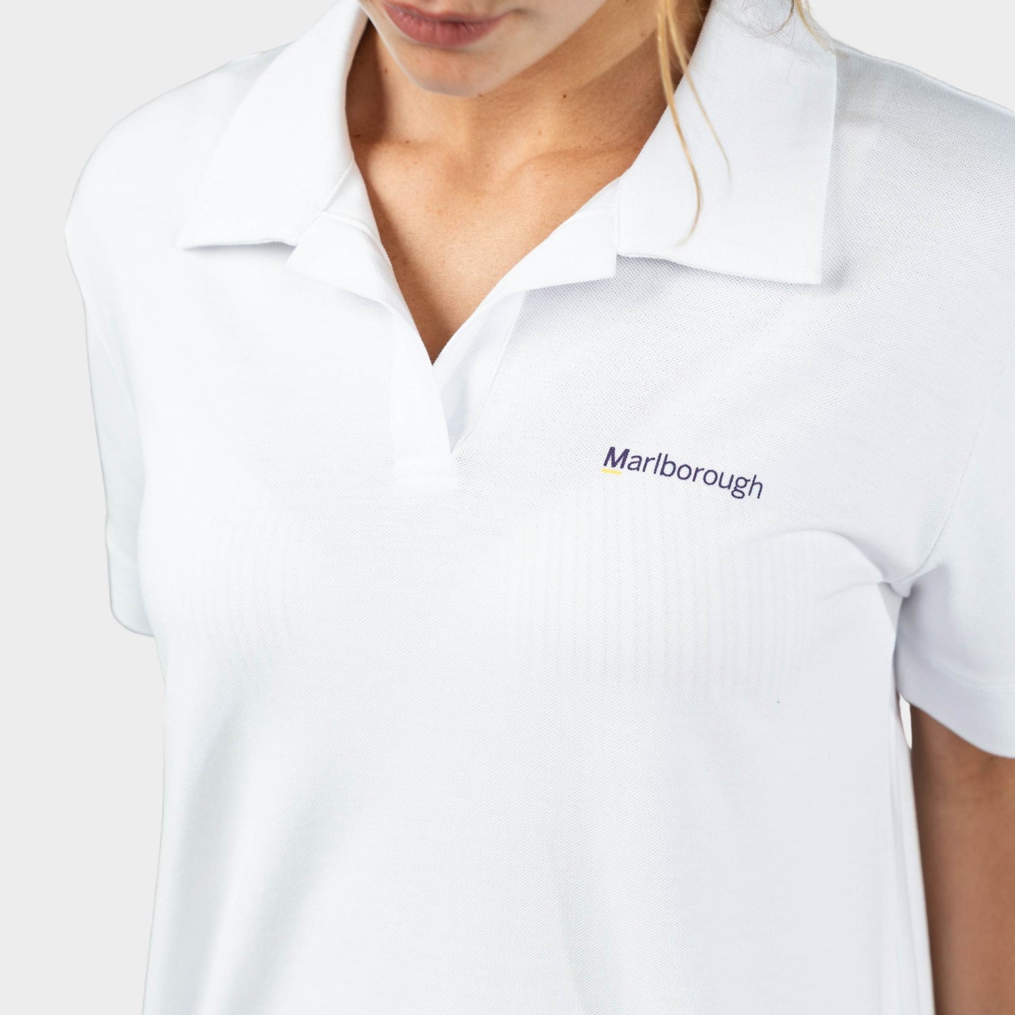 Marlborough Breezy Boxy Short Sleeve Polo White
