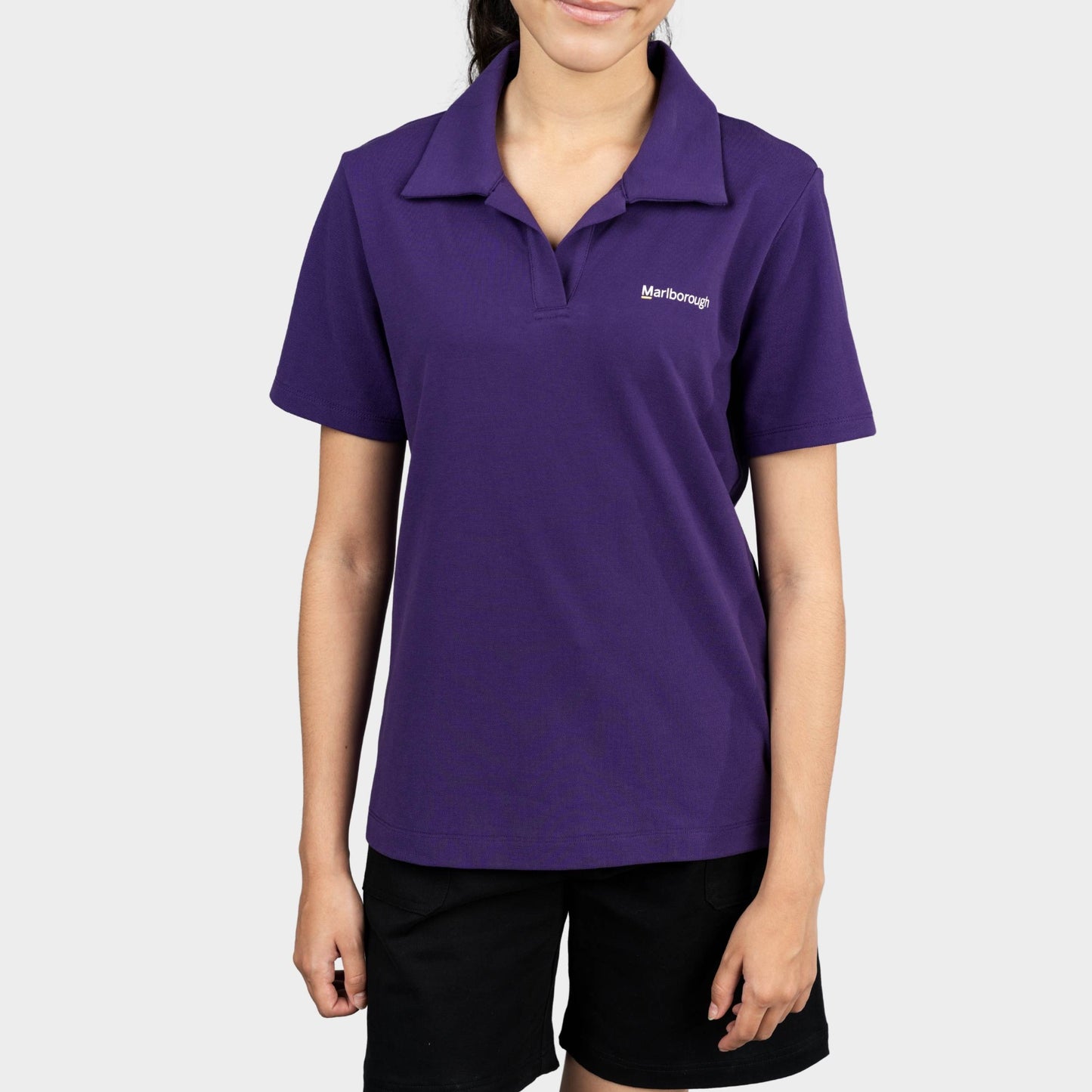 Marlborough Breezy Tailored Short Sleeve Polo Purple
