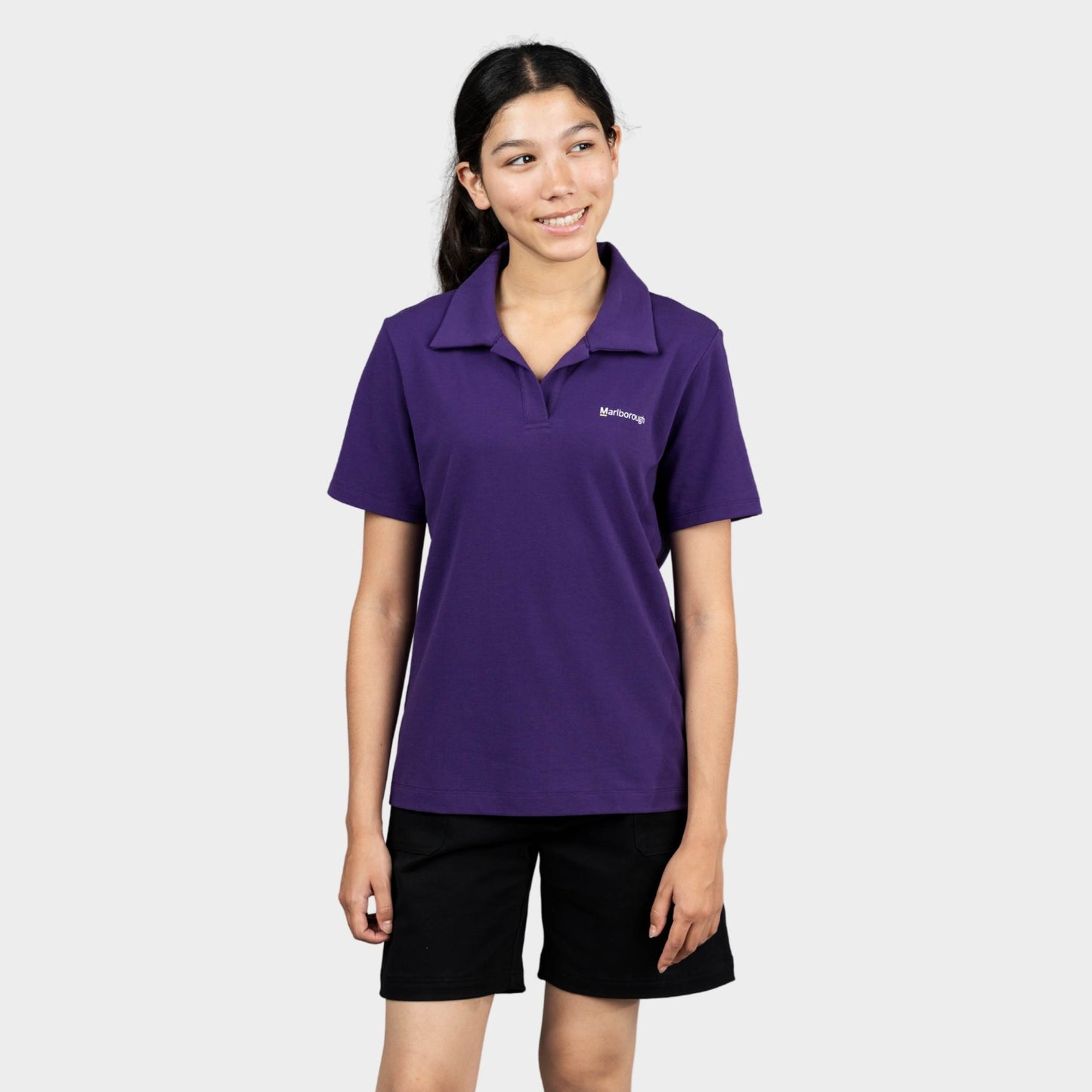 Marlborough Breezy Tailored Short Sleeve Polo Purple