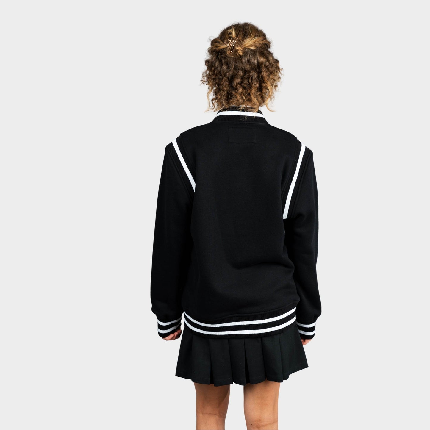 Marlborough Fleece Varsity Jacket Black