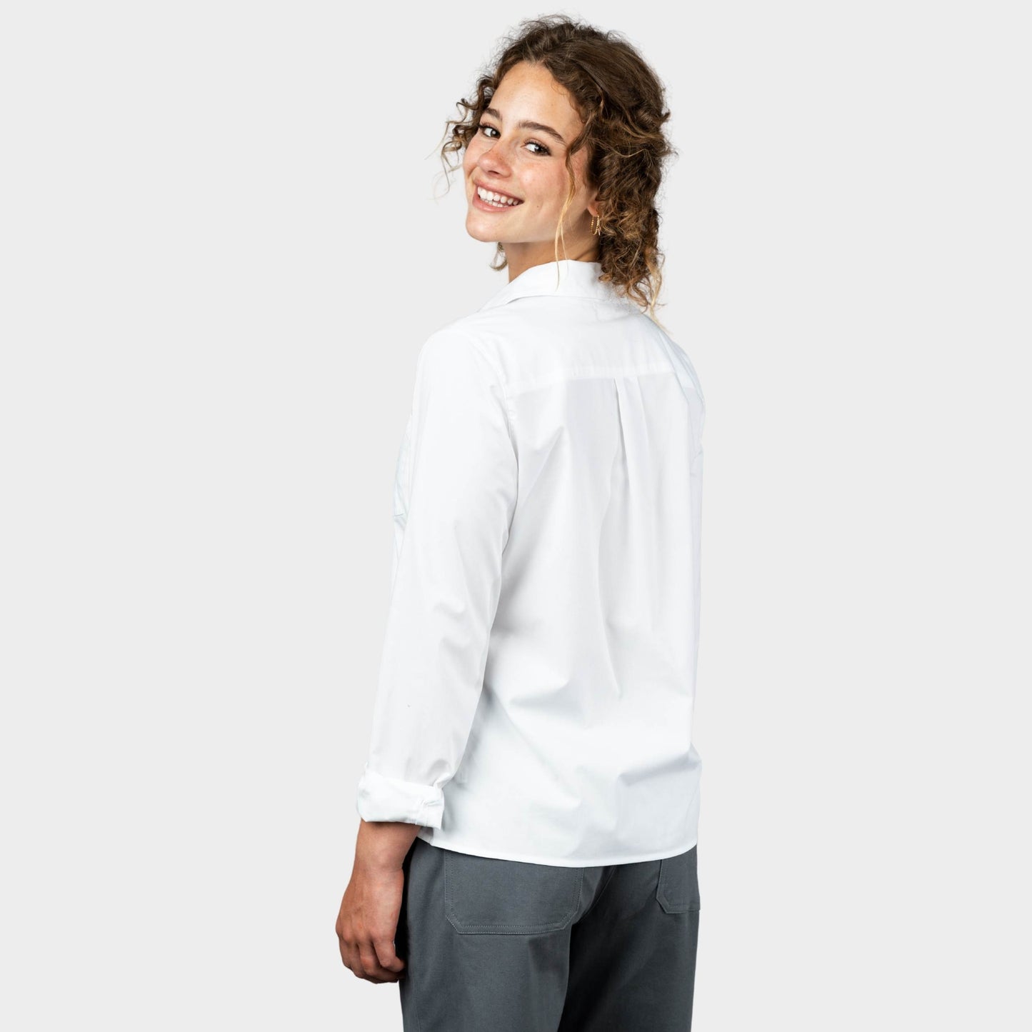 Marlborough Long Sleeve Button Down Shirt White