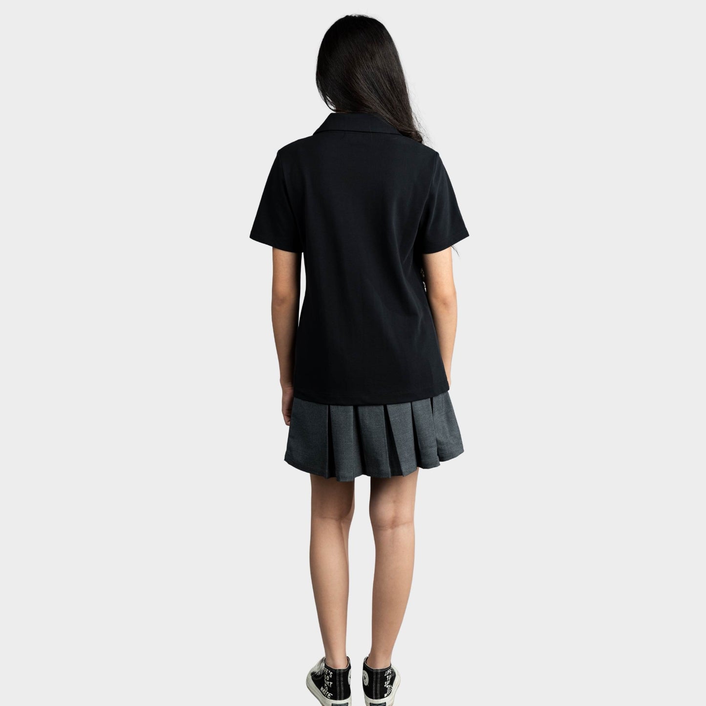 Marlborough Pleated Skirt with Bike Shorts Charcoal