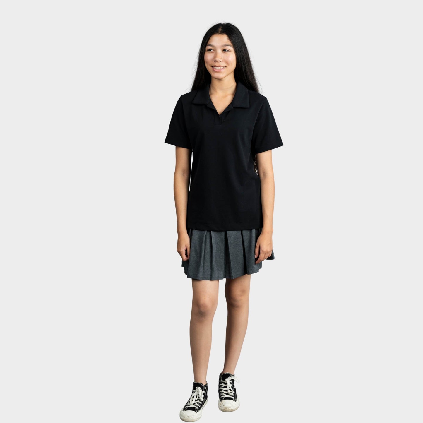 Marlborough Pleated Skirt with Bike Shorts Charcoal