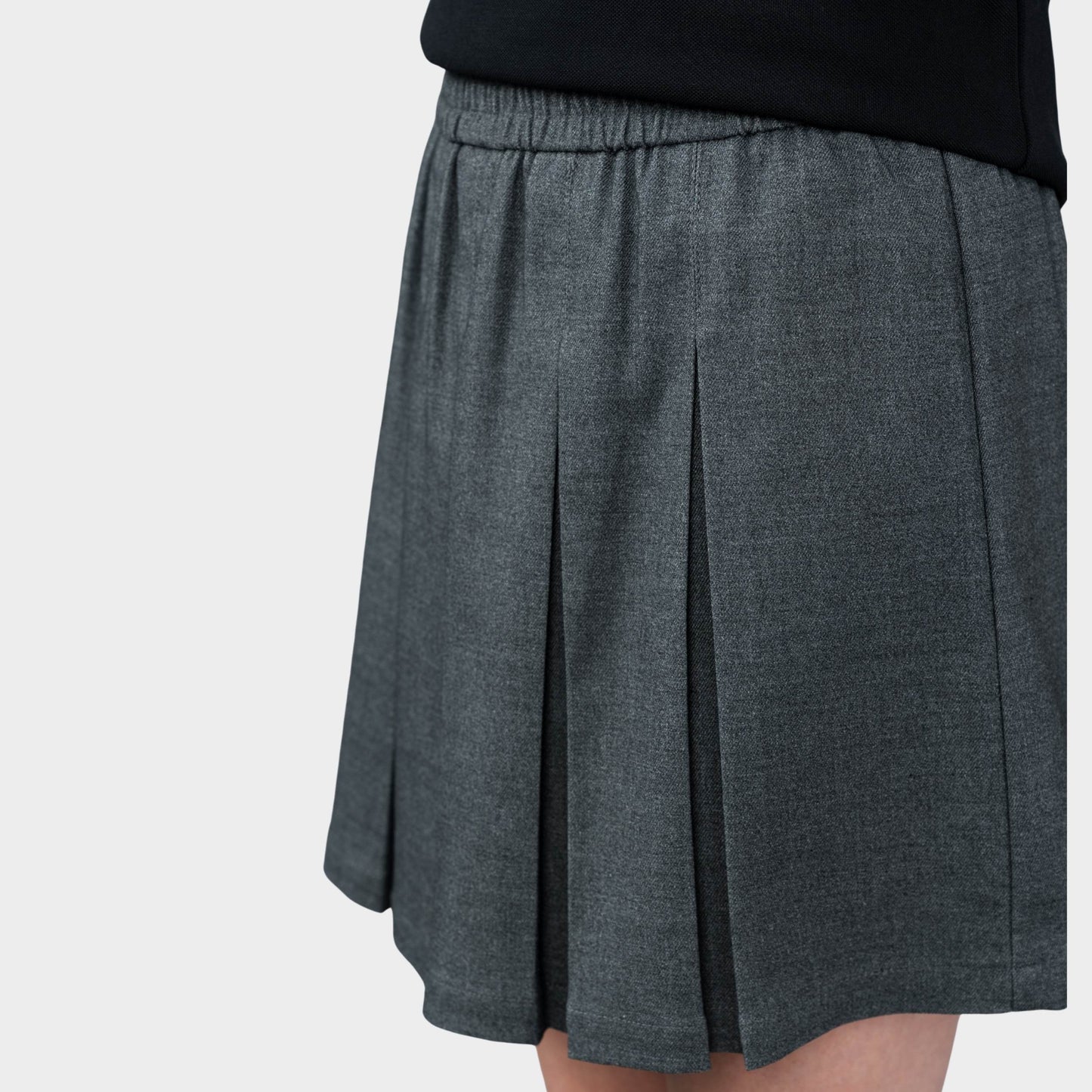 Marlborough Pleated Skirt with Bike Shorts Charcoal