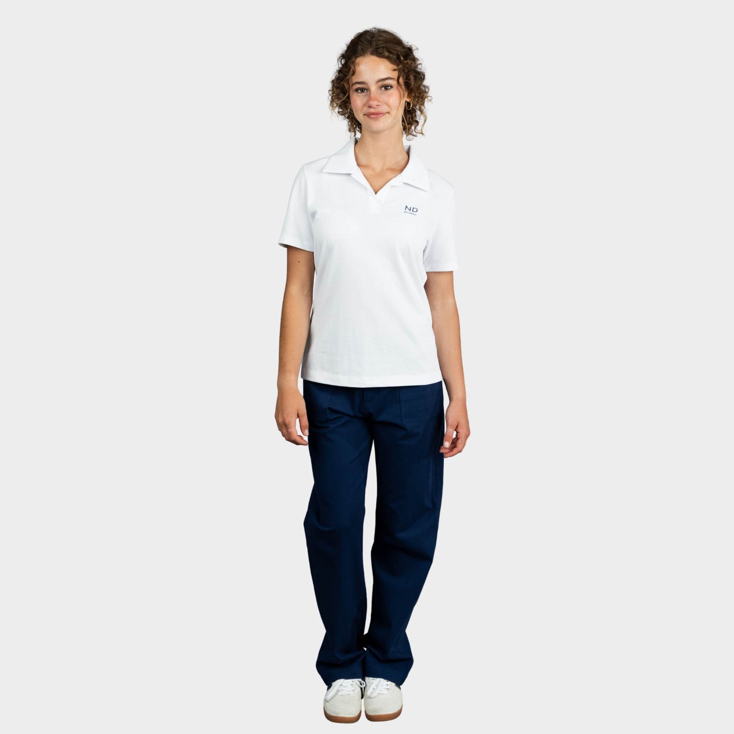 NDB Breezy Tailored Short Sleeve Polo White