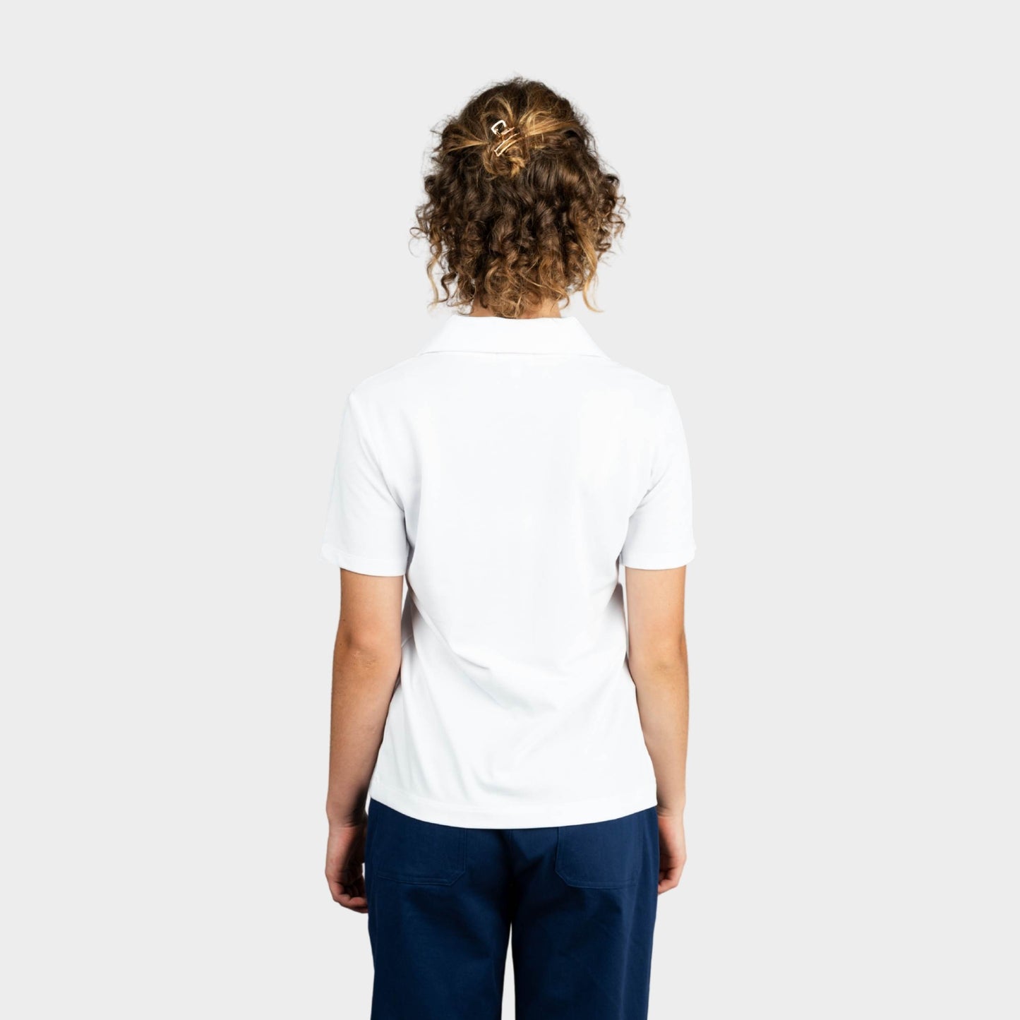 NDB Breezy Tailored Short Sleeve Polo White