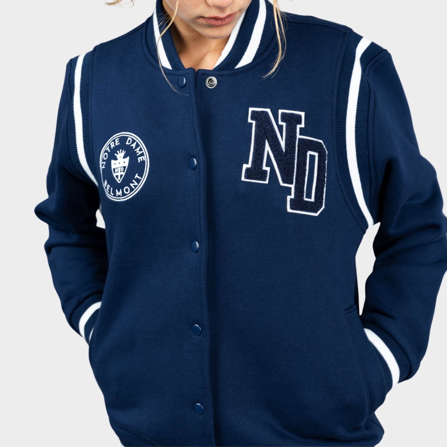 NDB Fleece Varsity Jacket Navy