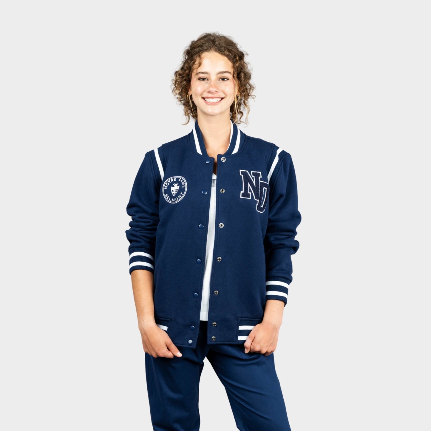 NDB Fleece Varsity Jacket Navy