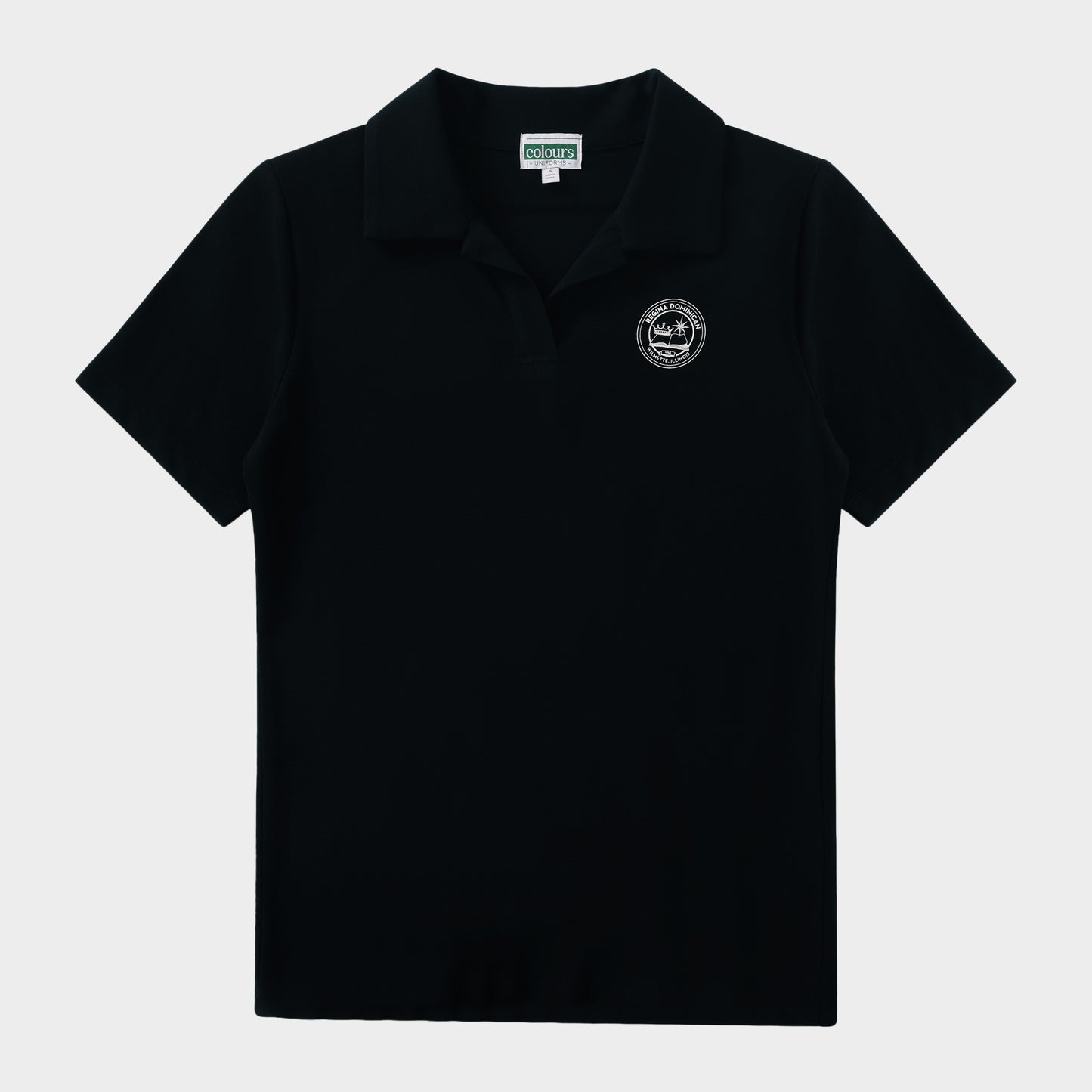 Regina Dominican Breezy Tailored Short Sleeve Polo Black