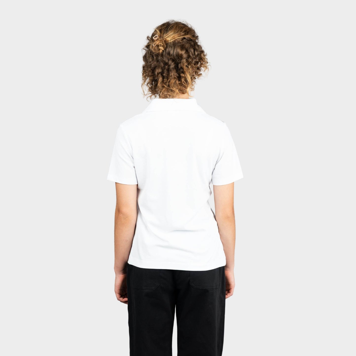 Regina Dominican Breezy Tailored Short Sleeve Polo White