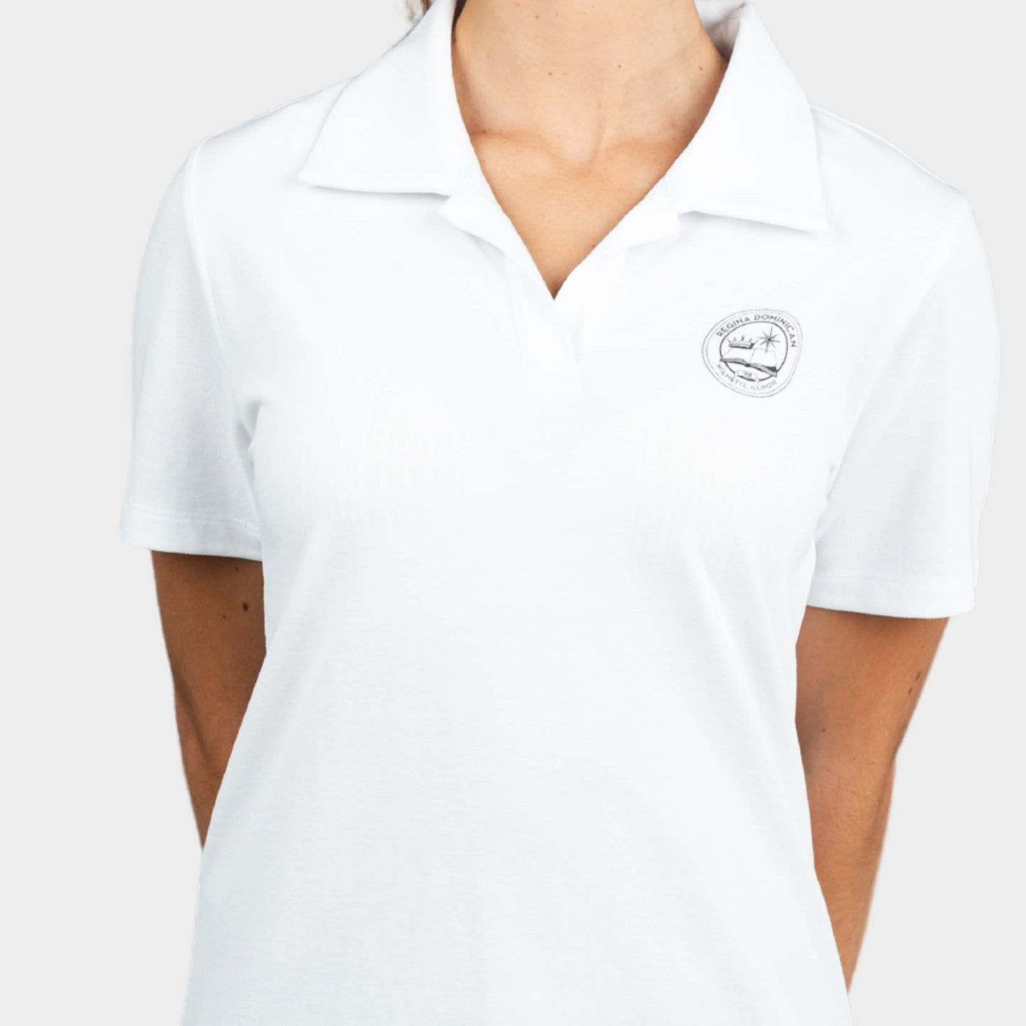 Regina Dominican Breezy Tailored Short Sleeve Polo White