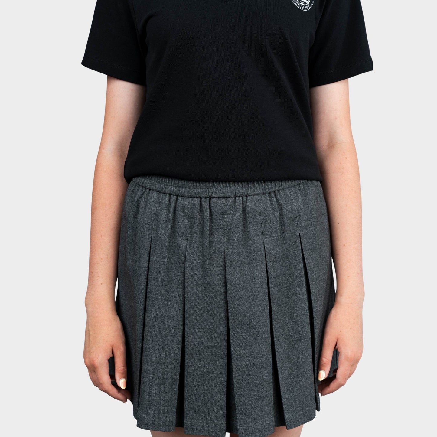Regina Dominican Pleated Skirt with Bike Shorts Charcoal