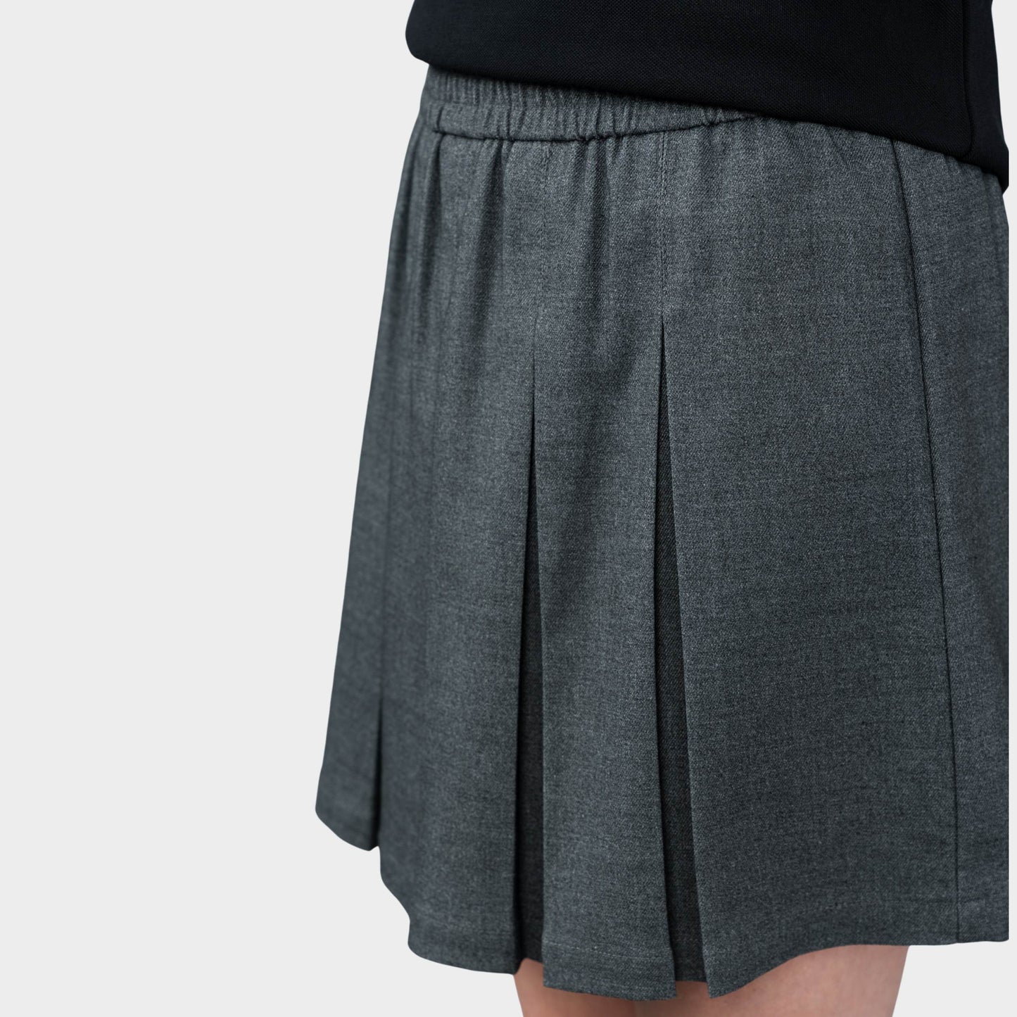 Regina Dominican Pleated Skirt with Bike Shorts Charcoal