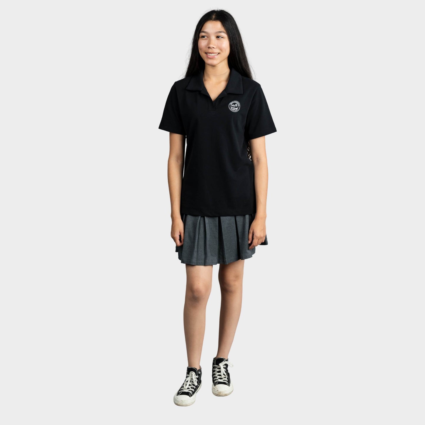 Regina Dominican Pleated Skirt with Bike Shorts Charcoal